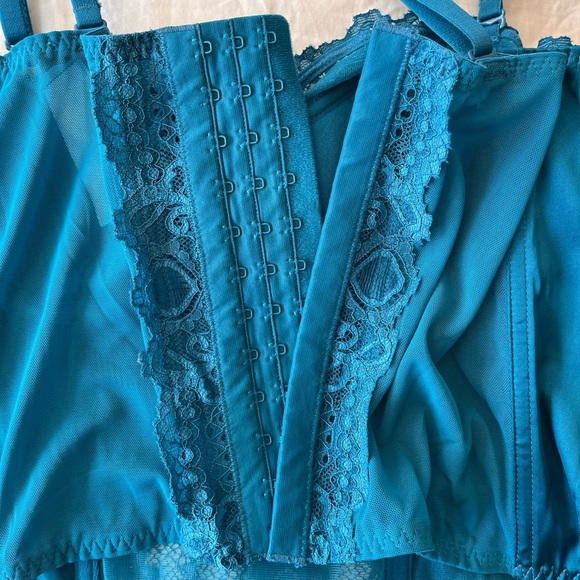 NWT Sincerely Jules Teal Lace Bustier Corset Top S/M - Picture 10 of 13